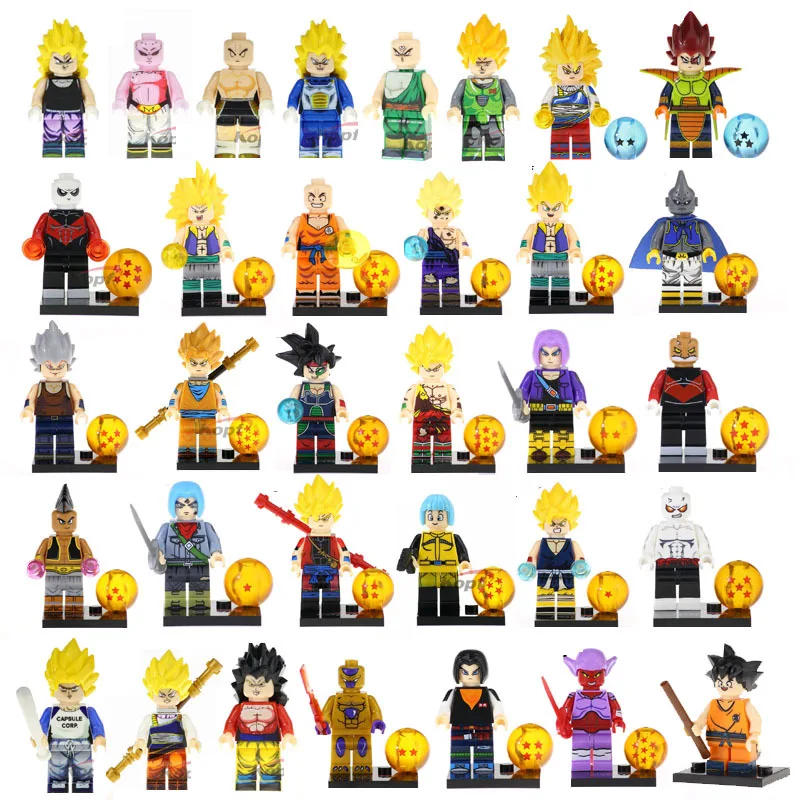 

Toy Building Block Dragon Ball Monkey King Assembly Model ABS Plastic Mini Action Doll Bricks Puzzle Toys Kids Birthday Gifts