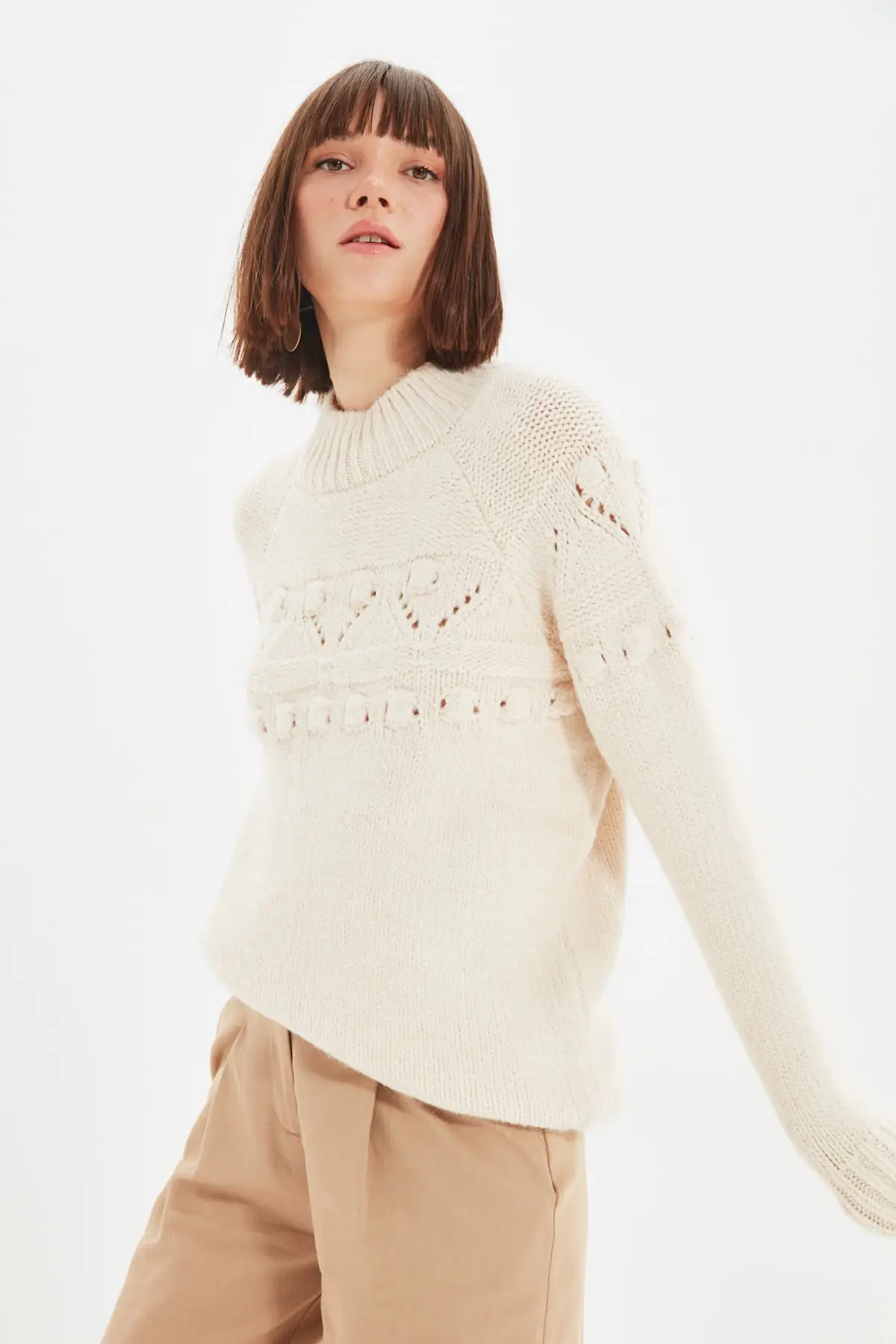 

Trendyol Трикотажные изделия с кисточками свитер TWOAW22KZ0959