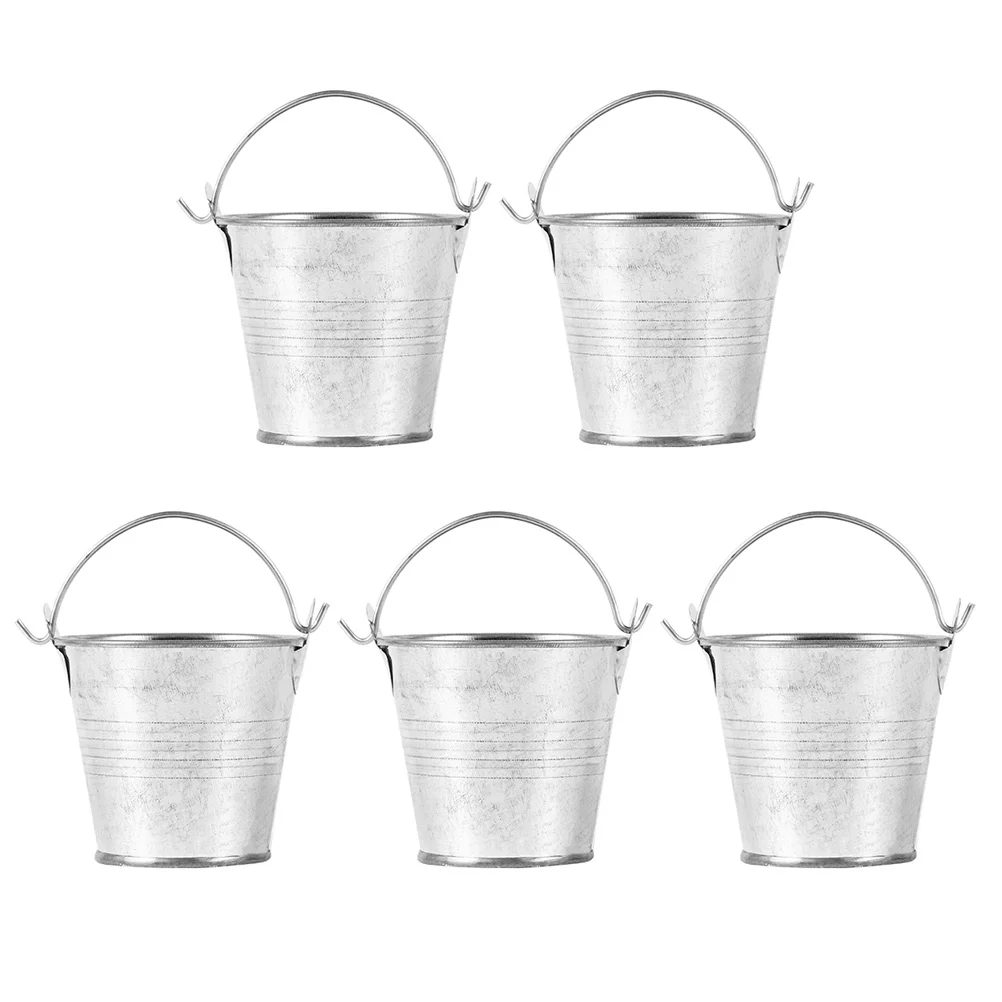 

Bucket Metal Mini Buckets Flower Pot Vase Pails Planter Stainless Steel Candy Pail Iron Partytin Basket Galvanized Tiny Small