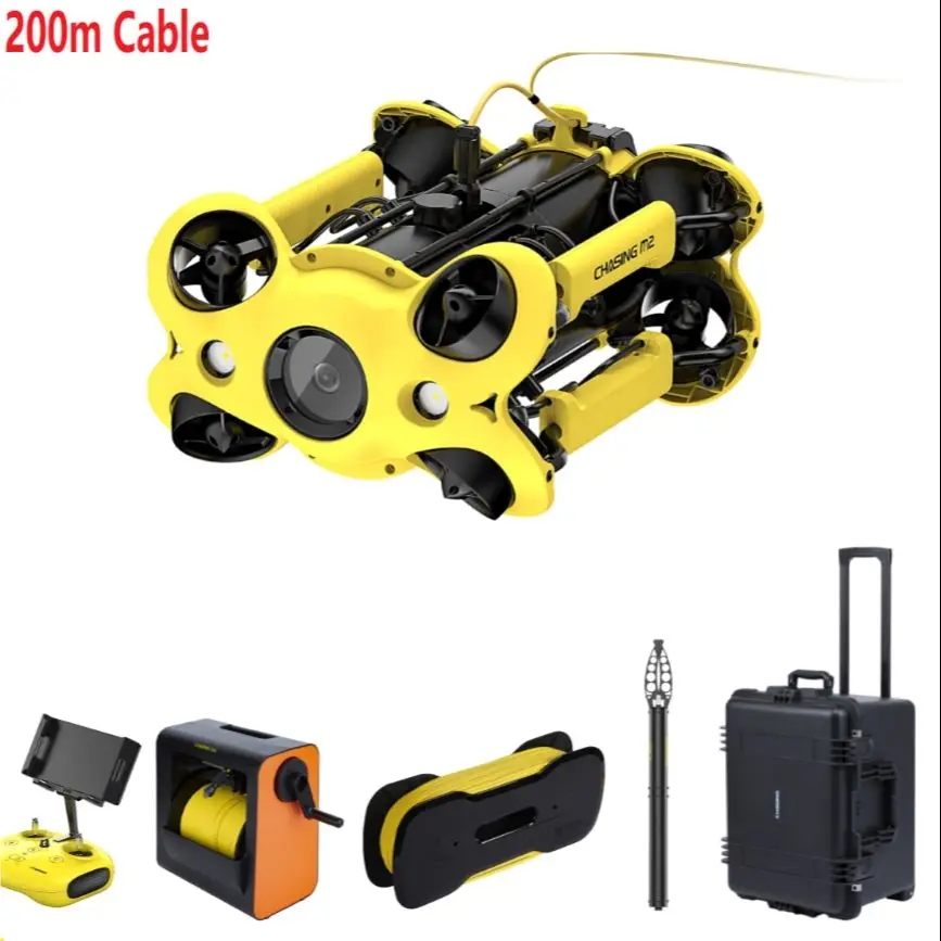 

200M Underwater Rov Robot with Arm Chasing M2 Flash Pack Underwater Drone with 4K Camera and Gps Professional Diving Water Drone