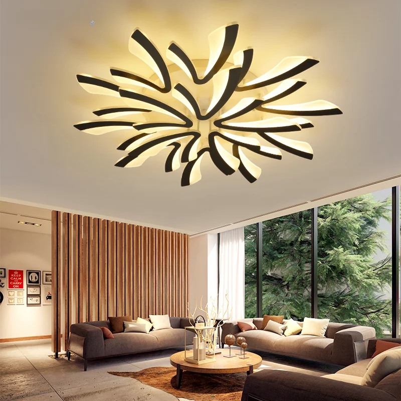 

LED pendant lamp New Acrylic Chandelier Lighting For Bedroom Study Living Room Indoor Deco Luster Lamps Dimmable With Remote