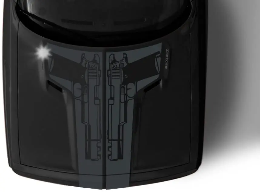 

Factory Crafts Hood Gun Graphics Kit 3M Vinyl Decal Wrap Compatible with Dodge Challenger 20082014 Nimbus Gray