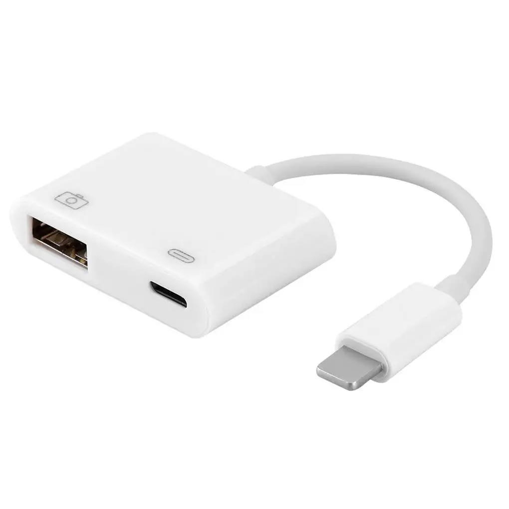 

Converter Lightning to US 3 0 Portable Cable Adapter Supports Accessory Adapters Mini Digital Converters White