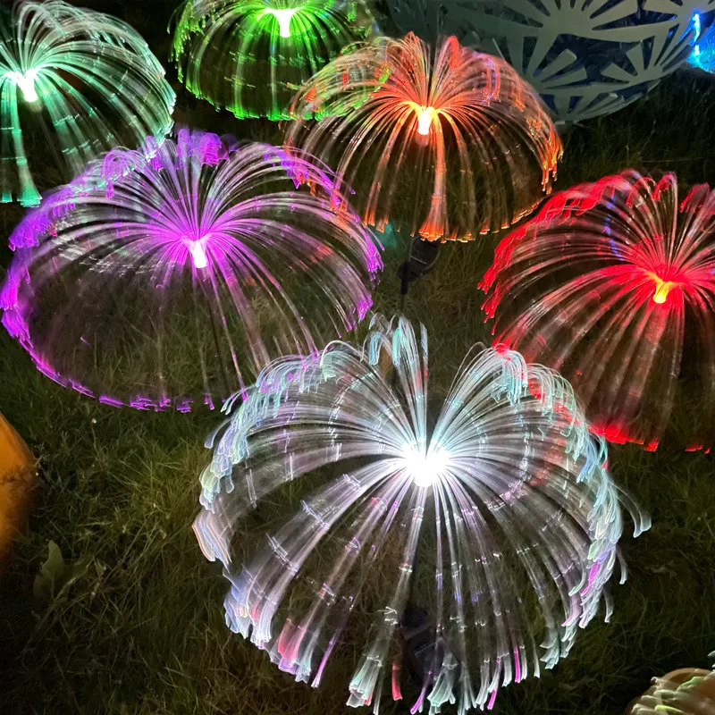 

Solar Powered Outdoor Grass Fireworks Lamp Flash Fiber Optic Jellyfish Lights Garden Lawn Landscape Holiday Light Holiday Light