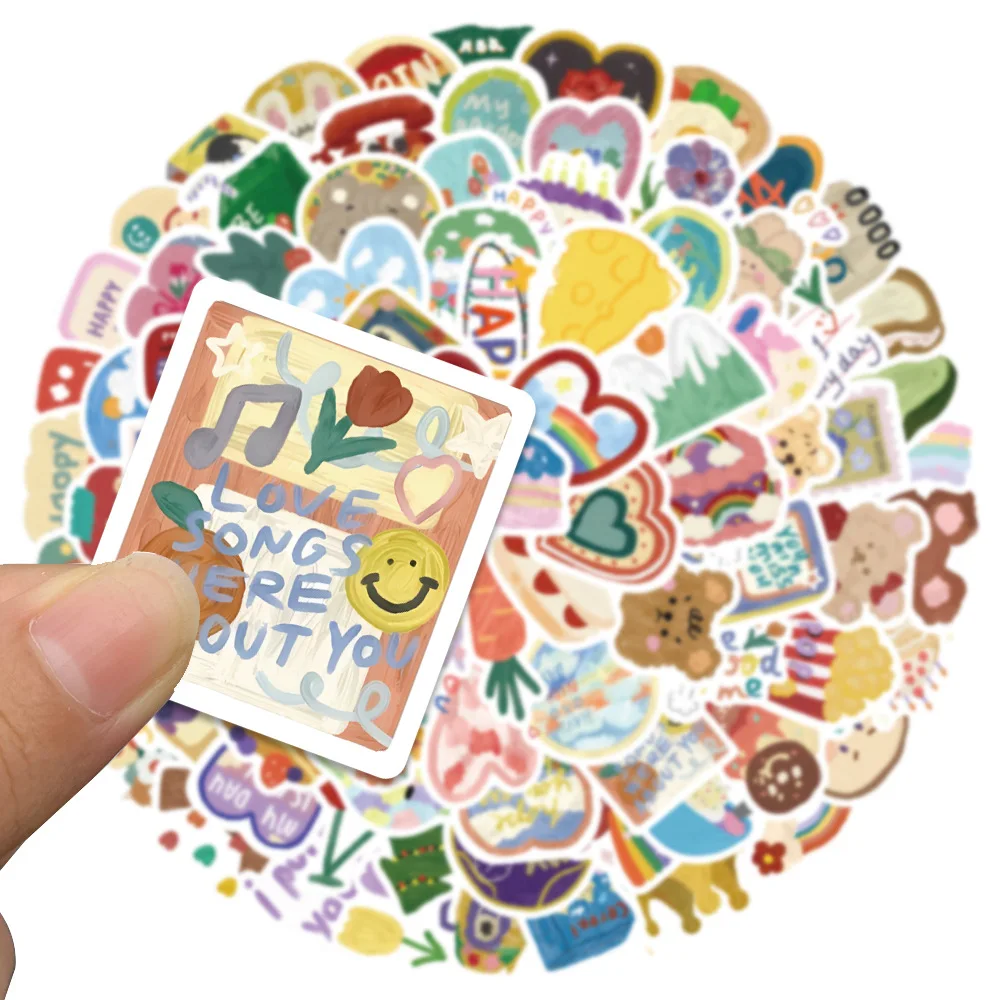 

10/30/90 шт., детские наклейки с рисунком медведя