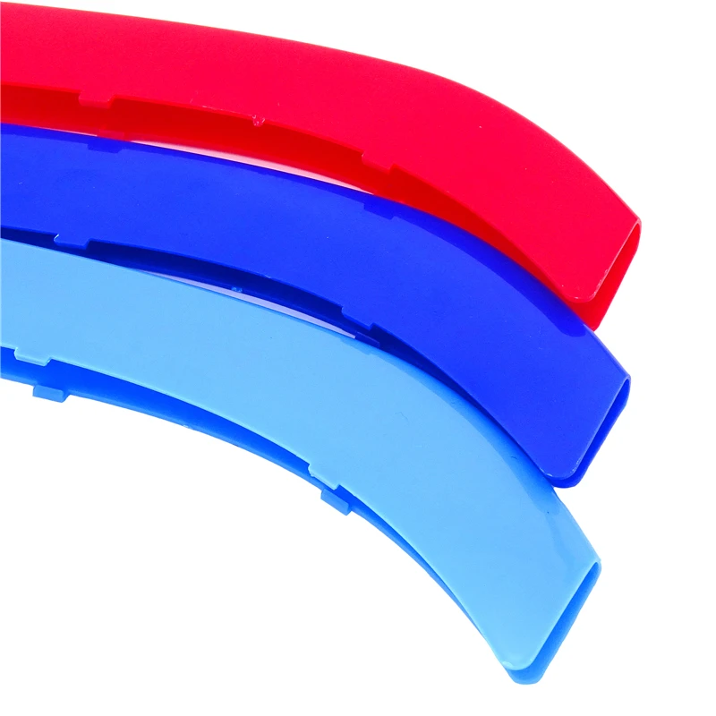 

3pcs Car Front Grille Trims Bumper Grilles Cover Stickers for BMW 5 Series F10 F18 2011-2017 Auto External Strips Accessories