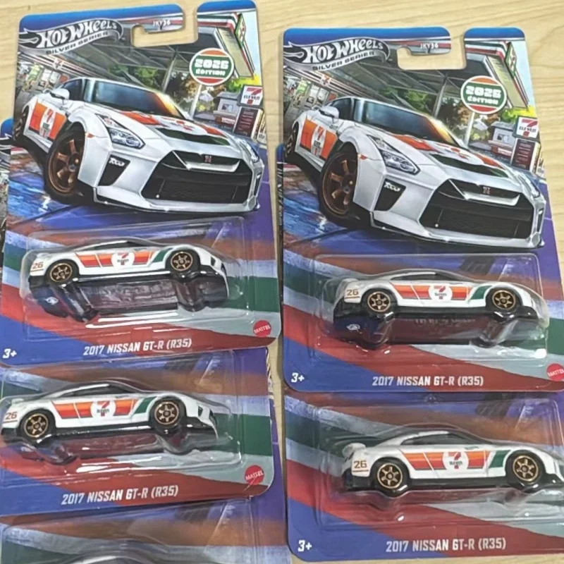 Фото Коллекционная модель Hot Wheels 1/64 GT-R R35 7-Eleven, лимитированная серия 2026 года, литая под давлением, из сплава, игрушечная машинка, подарок на день рождения №4