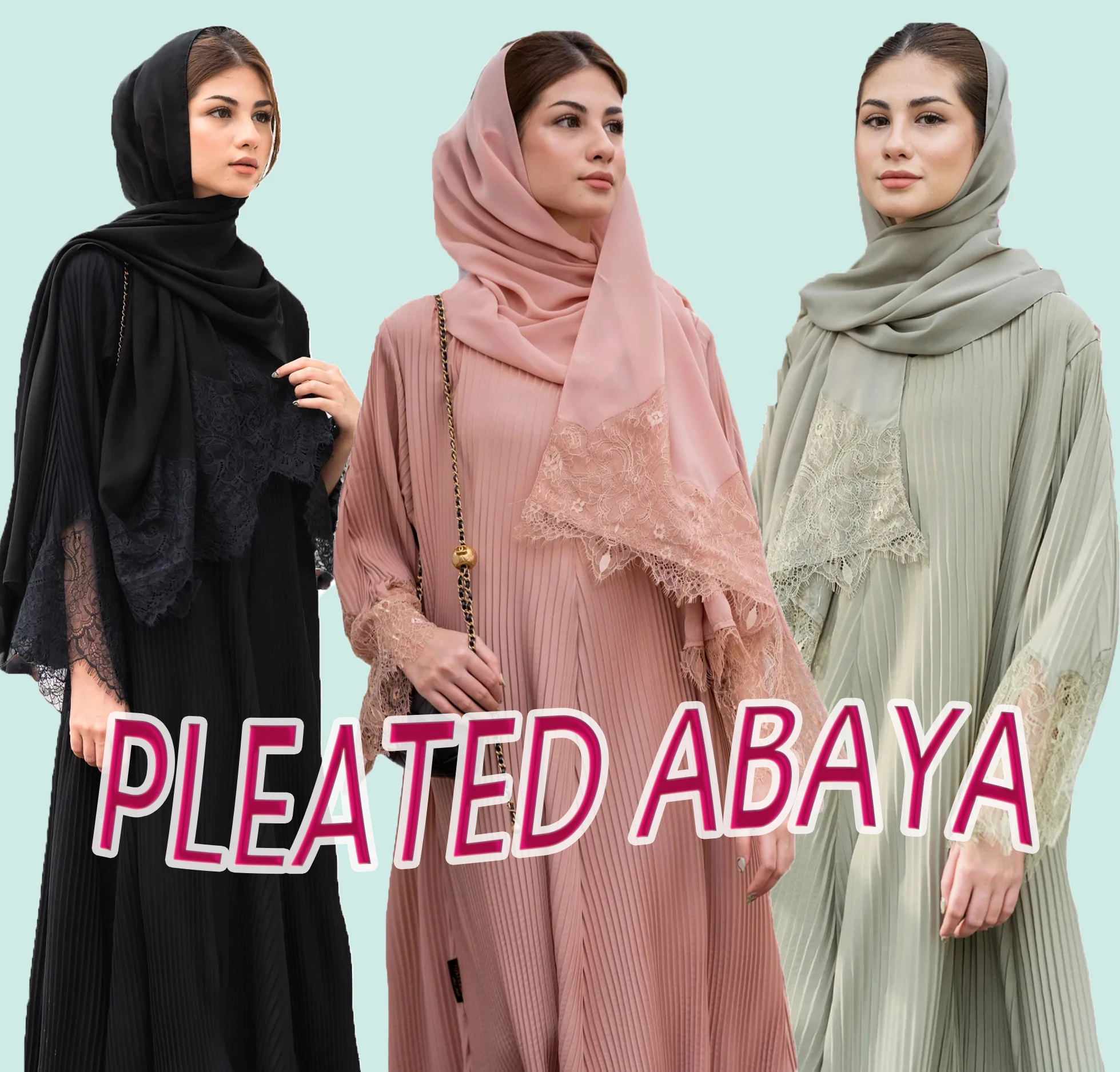 платье женское арабская одежда женская Рамадан однотонная плиссированная абайя