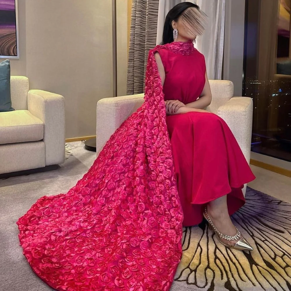 

Serendipit Summer Ankle-Length Trumpet Formal Occasion Elegant Appliques O-Neck Evening Dress Prom Gown For Sexy Women 2023