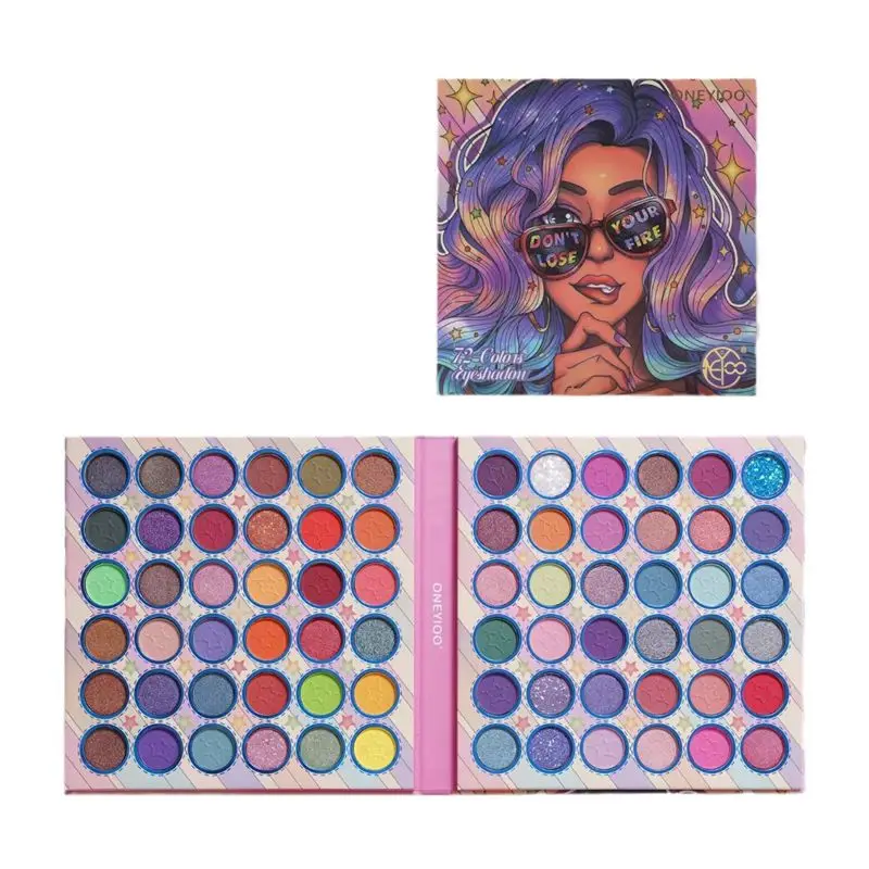 

72 Color European And American Girls pattern Eyeshadow Tray Matte Pearl Glitter Makeup Tray For Export Only