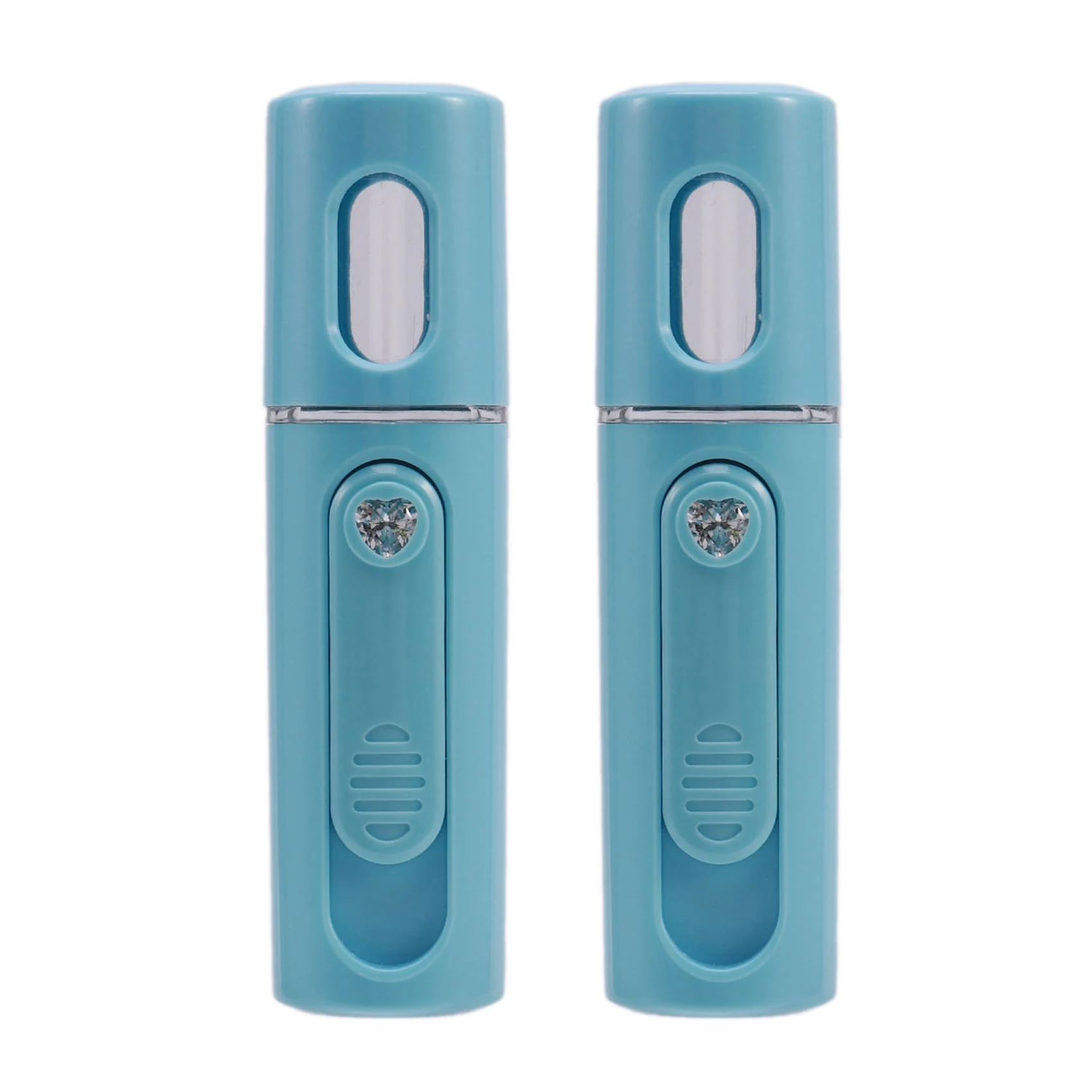 

2X Facial Steamer Nano Steamer Handy Mister Facial Mist Spray Moisture Face Sprayer Rechargeable (Blue)