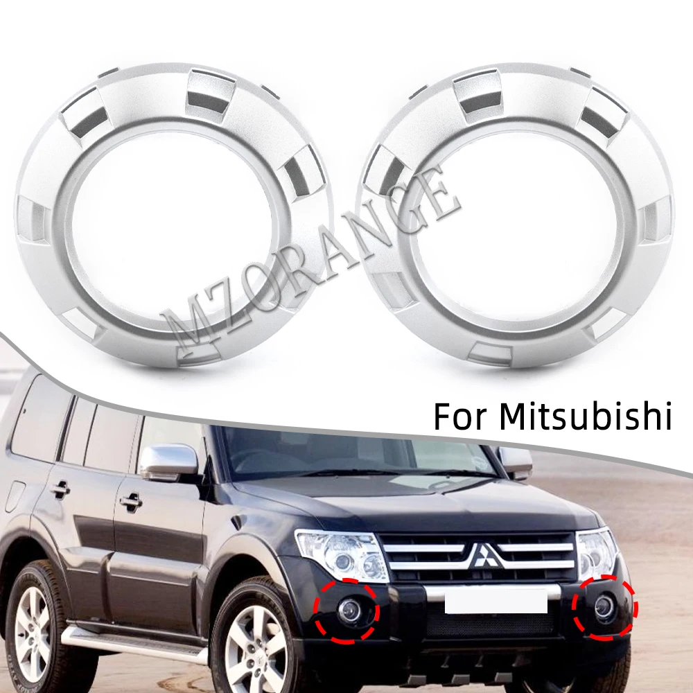 

Противотумансветильник фара, серебряная крышка, рамка для Mitsubishi Pajero 2007 2008 2009 для Mitsubishi Pajero Montero MK4 07-09, колпачок лампы
