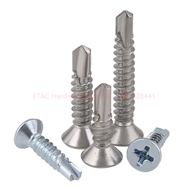 

M3.5-M6.3 Countersunk Stainless Steel Self Tapping Flat Head Phillips Self-Drilling Screw