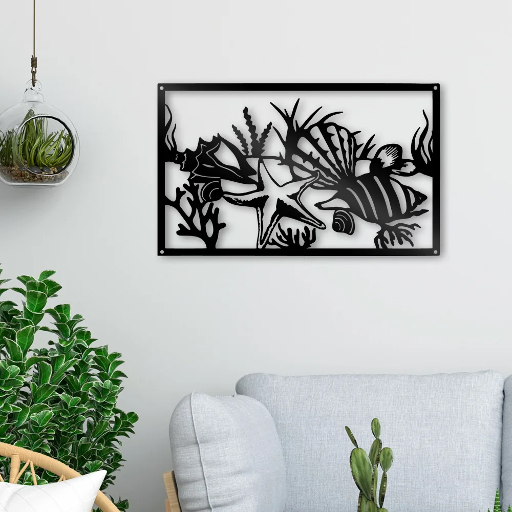 Черная Металлическая Настенная Табличка Для Подводной Лодки С 3D Вырезом В