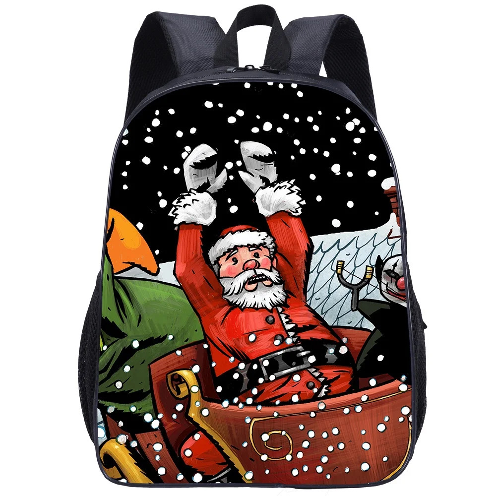 Children Fashion Cute Backpacks New Girl Boy Cartoon Pattern 3D Printing Christmas Gift Schoolbag for Primary School Students