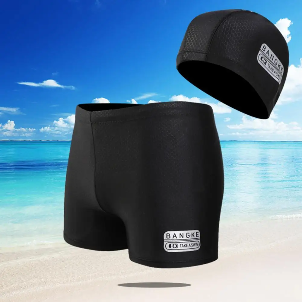 

All-match 1 Set Great Swimming Cap Shorts Quick-drying Men Shorts Breathable for Beach