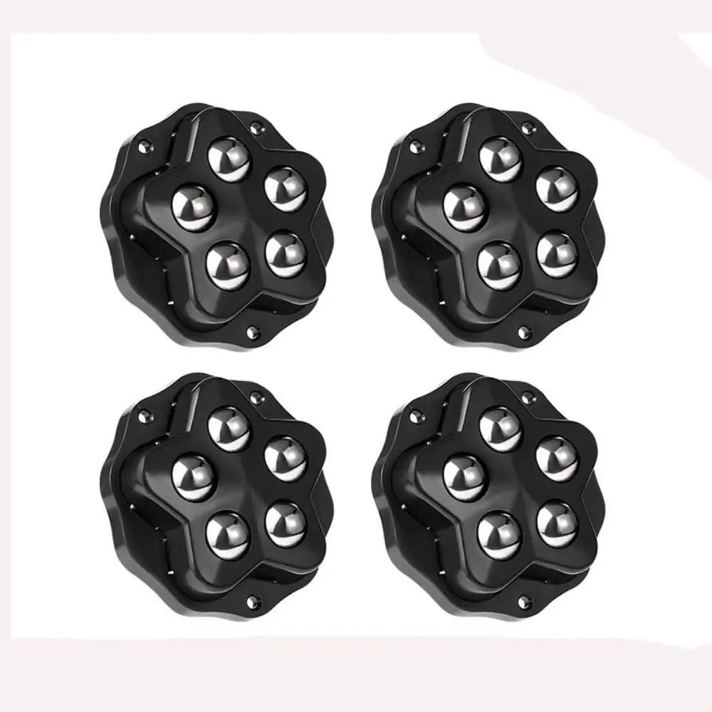 

4 шт./компл. универсальные колеса Mute Ball, 5 бусин, прочные, несущие на 360 градусов ° Вращающийся шкив, самоклеящийся стол, аксессуары для перемещения