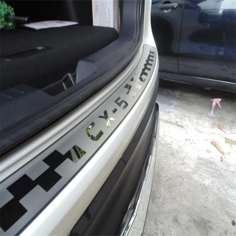 

Подходит для 2012 2013 2014 2015 2016 MAZDA CX-5 CX5 задний Внешний бампер Защитная отделка дверной порог аксессуары