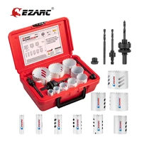 EZARC 13Pcs Bi-Metal Hole Saw Kit,Cobalt Drill Hole Cutter with Mandrels for Metal Sheet,Wood,Drywall,Plastic Plate,Plasterboard