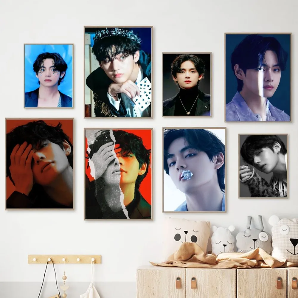 Boy Kim Tae-hyung постер крафт клуб бар бумага искусство живопись спальня обучение