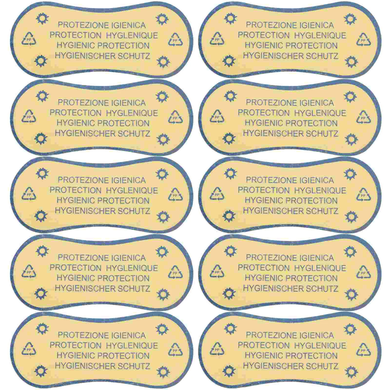 50 Pcs Swimsuit Warning Labels Travel Lingerie Liner Pvc Self-adhesive Private Part Sticker Protective For Swimwear