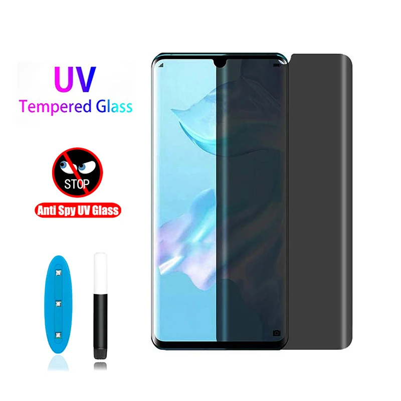 

UV Liquid Glue Privacy Anti Peep Tempered Glass For Xiaomi 11 Ultra 12S 12 X Pro Mi CC9 CIVI MIX4 Note 10 Lite Screen Protector