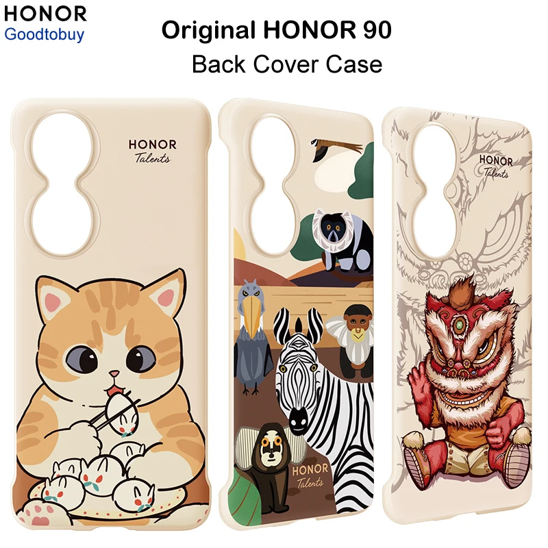 

Original HONOR 90 Talents Design Case PU Leather Back Cover Hard Case Protective Shell for honor90