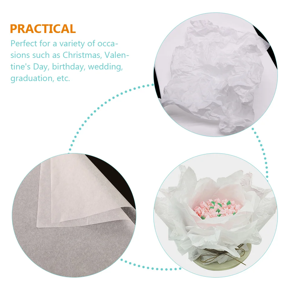 200 листов полупрозрачной копировальной бумаги упаковка для цветов упаковки