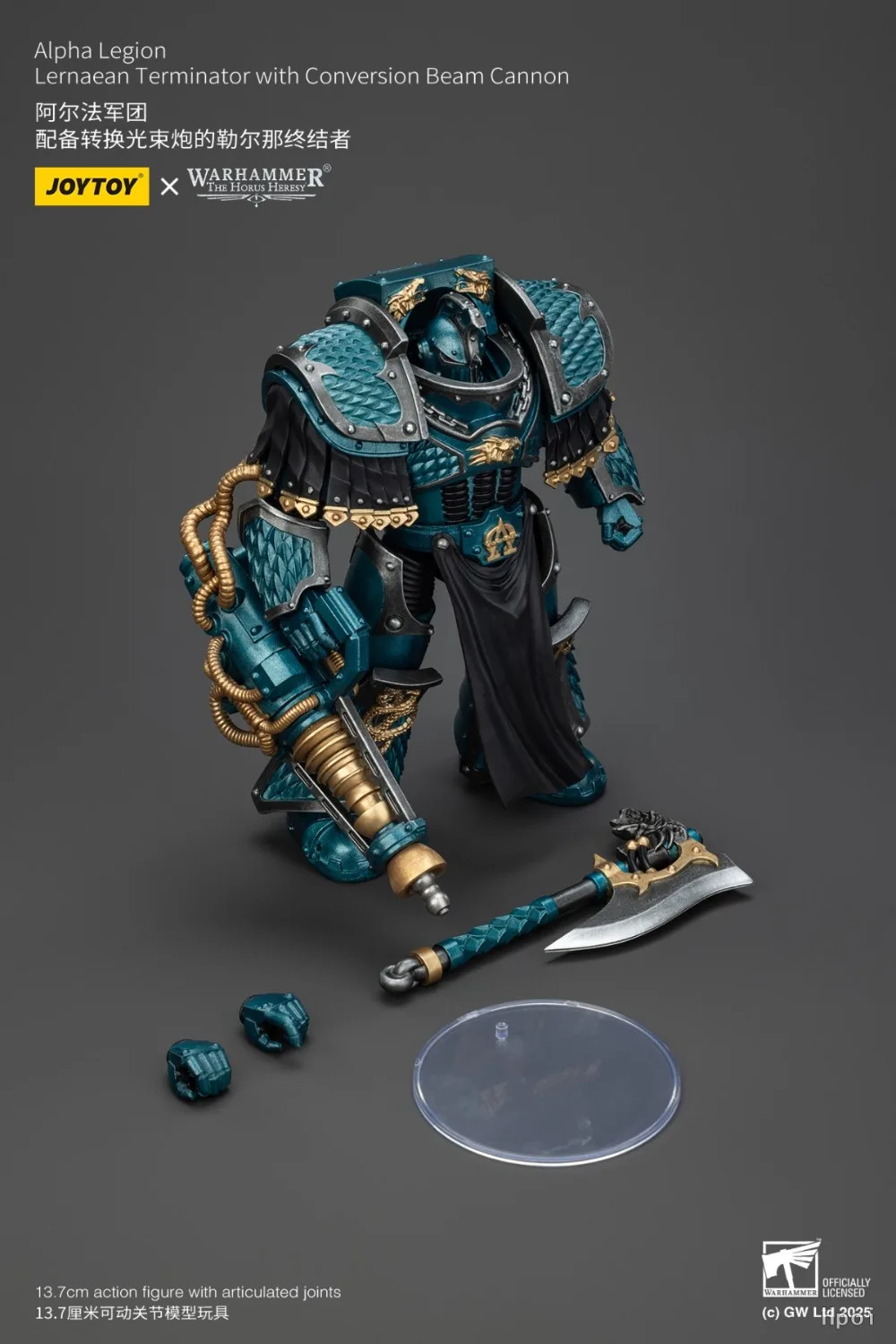 Фото 100% Оригинальный, подлинный JOYTOY Warhammer: The Horus Heresy Lernaean Terminator с конверсионной пушкой-лучом. Быстрая доставка. №2