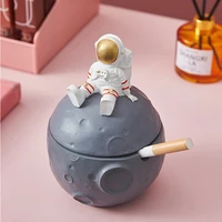 creative astronaut ashtray weed accessories desk accessories portable ashtray with cover smoking accessories gift for boyfriend