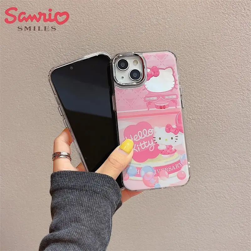 

Kawaii Sanrio Anime Cute Hello Kittys Phone Case iPhone 14 13 12 11 X Pro Max Plus Phone Case Accessories Gifts Toys for Girls