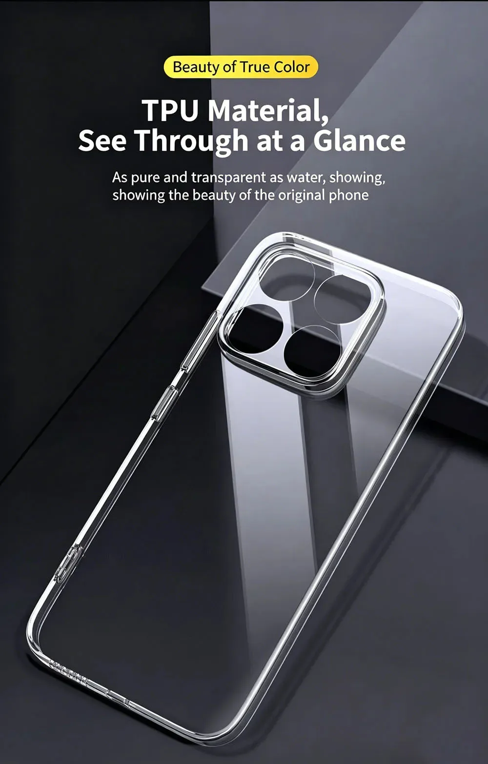 Фото Ультратонкий прозрачный силиконовый чехол для Xiaomi 17 Pro Max 17T Pro с полной защитой камеры, прозрачная задняя крышка для Xiaomi 17T Pro ﻿ №2