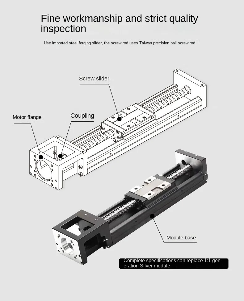 Линейный модульный манипулятор прямой плотности одноосный робот Kk40/50/86