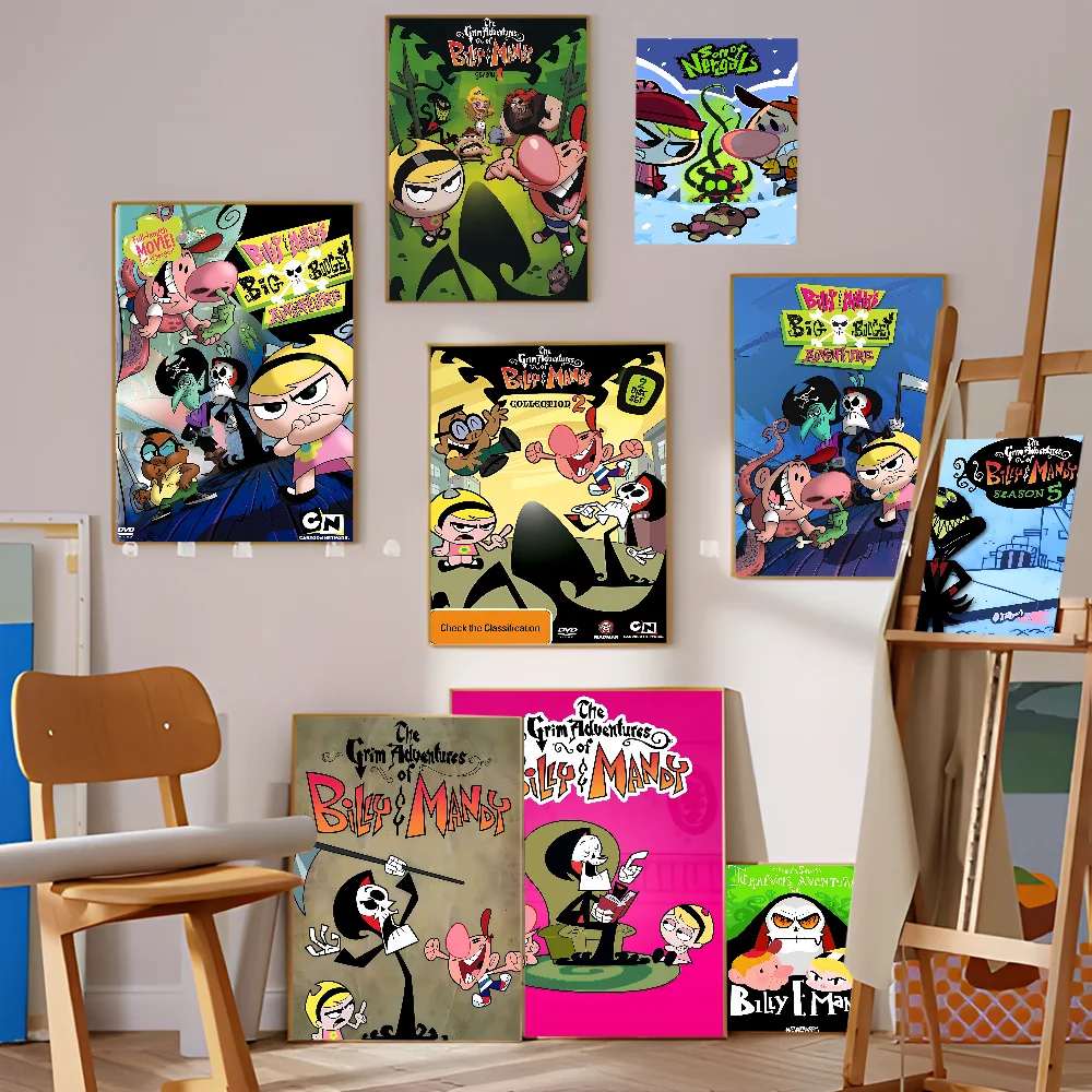 The G-Grim A-Adventures Of B-Billy M-Mandy Классические винтажные постеры Белая бумага Печатает