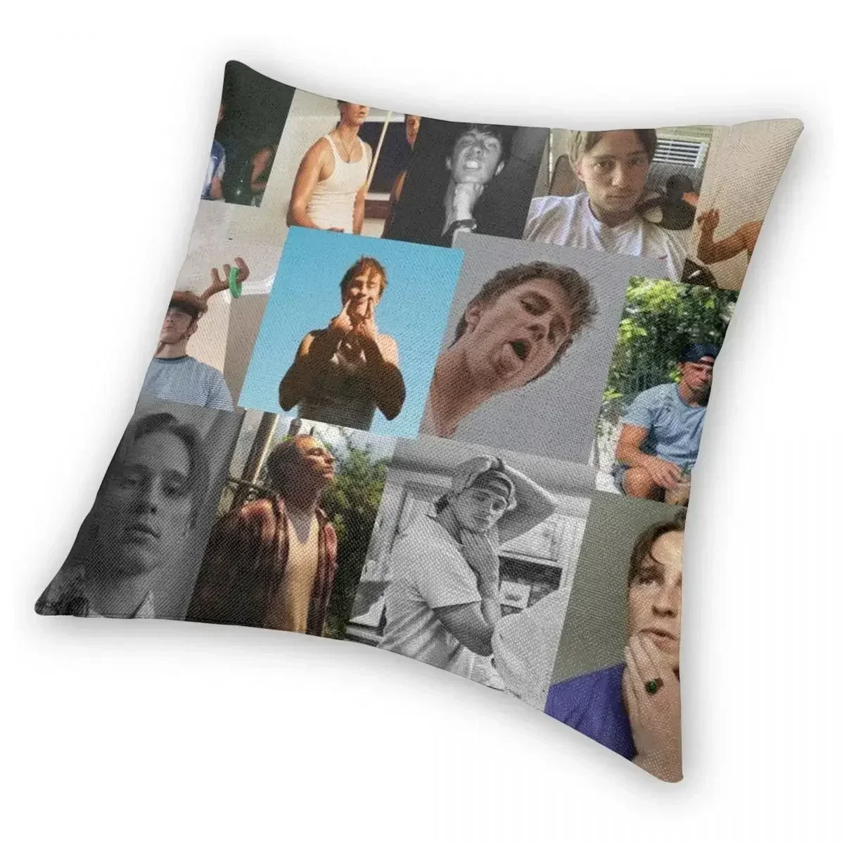 Рисованная звезда Раф Кэмерон картинка коллаж квадратная наволочка