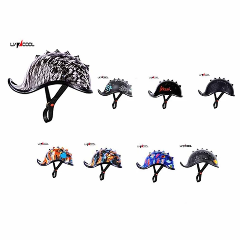 LVCOOL 2023 бейсбольная кепка мотоциклетный винтажный шлем летний скутер с открытым