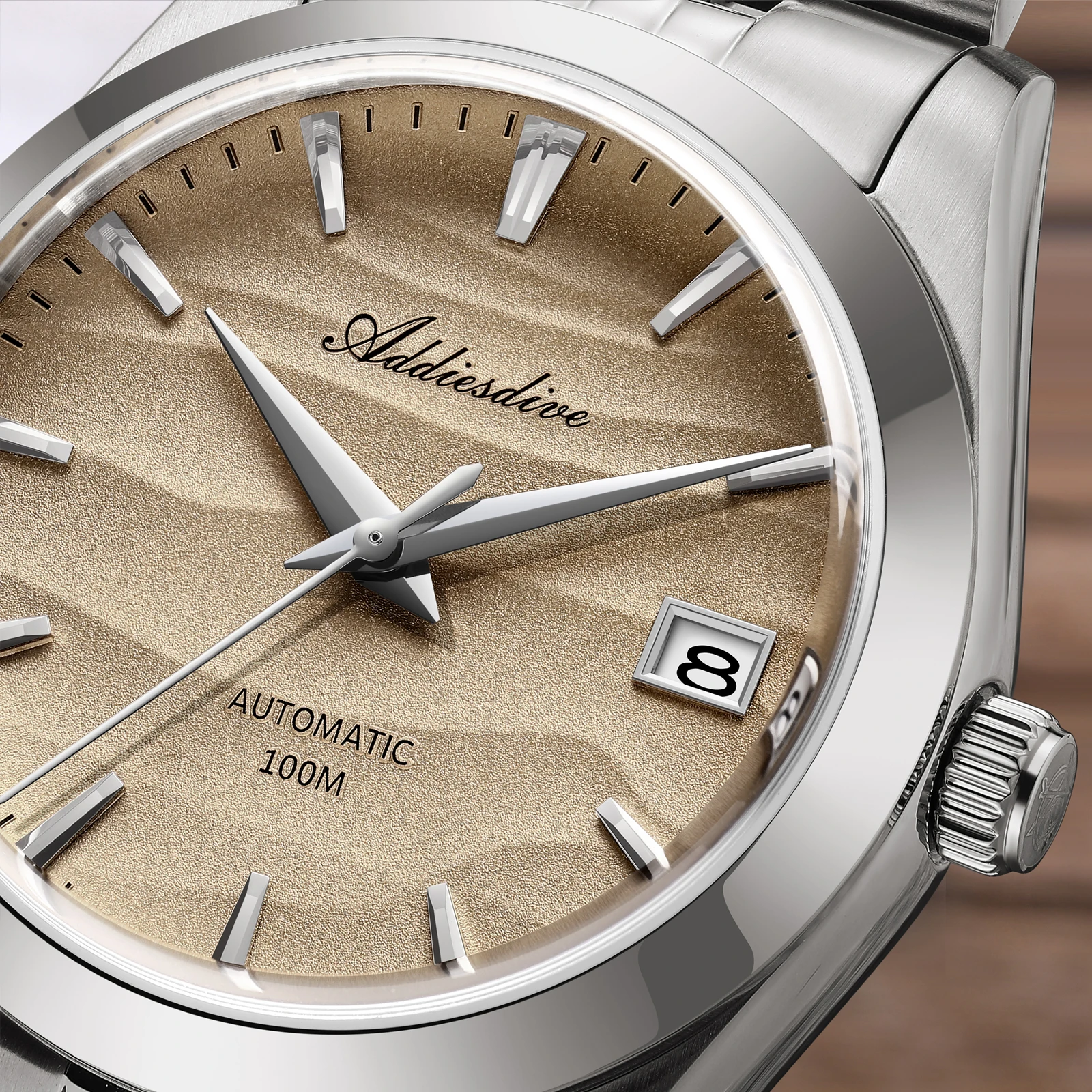 Фото ADDIESDIVE НОВЫЕ автоматические часы с песочным циферблатом AD2059 reloj hombre NH35A Водонепроницаемые механические часы из нержавеющей стали с сапфировым стеклом №5
