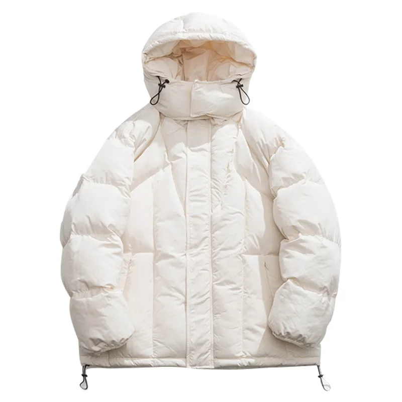 Rainbowtouches Hip Hop Down Jackets Men Fashion Hooded Outerwear Winter Warm High Street Casual Down Coat Male Jacket Windproof