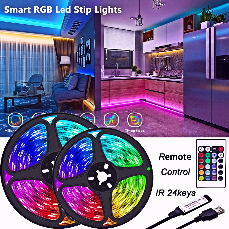 

SMD5050 LED Ice Lights TV Desktop Screen Backlight LED Strip Light Color Change Bedroom Decoration DC5V 1m 2m 3m 4m 5m Luces LED