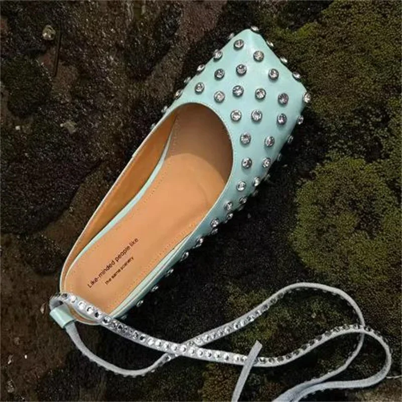 Женские туфли со стразами женская обувь на Плоском Каблуке женские мюли с