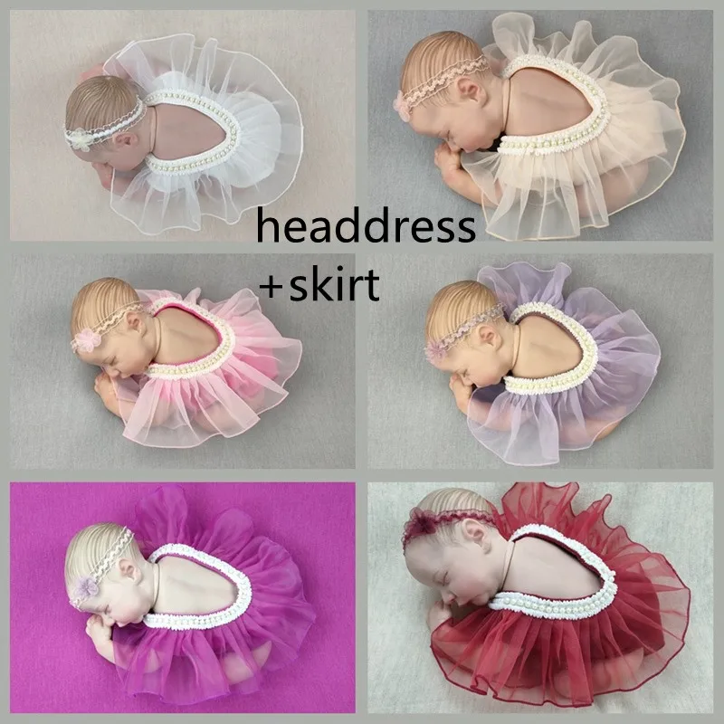 

2022 Newborn Full Moon Baby Photography Supplies Baby Clothes Photo Studio Modeling Lovely Fairy Princess Skirt