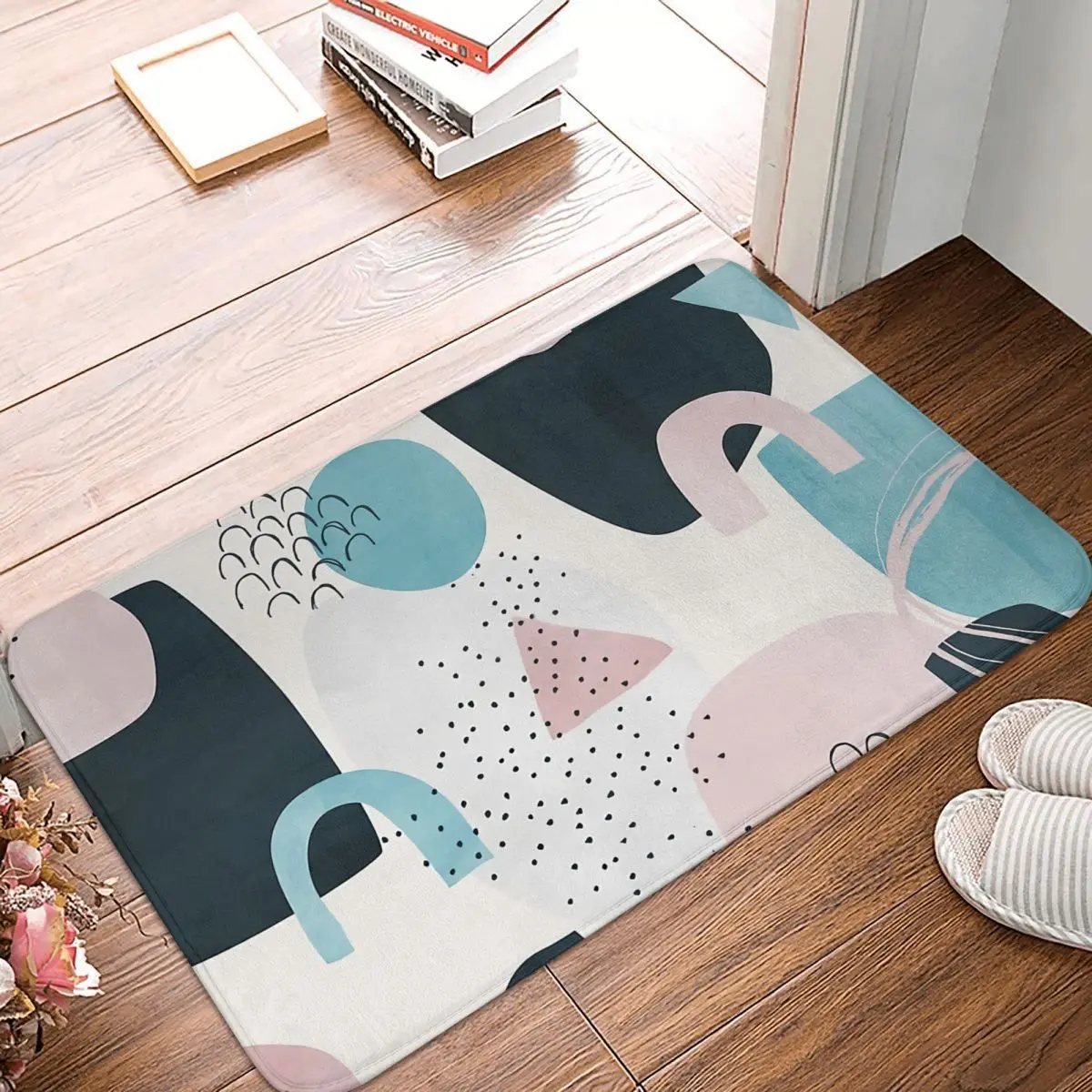 

Non-slip Doormat Solstice Retro Bath Kitchen Mat Outdoor Carpet Flannel Modern Decor