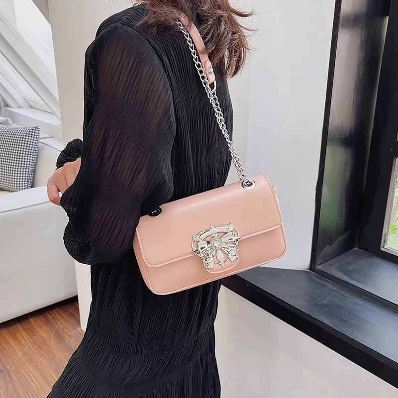 

2023 New Stars Pendant Handbag Women's Fashion Boston Bags Single Shoulder Bag Ladies Crossbody Bag PU Messenger Bag Black