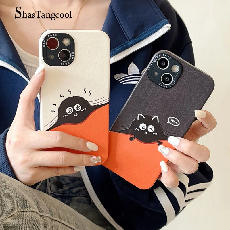 

Cute Cartoon Thermal Blooming Coal Balls Mobile Phone Case for IPhone11 12 13 14 Pro Max Plus