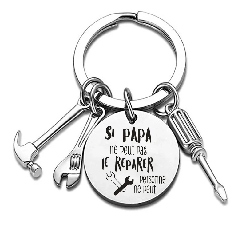 

Daddy Keychain Tool keychain Birthday Gift Hammer Wrench Charm Keychain Father's Day Charm Grandpa Dad Uncle Gift