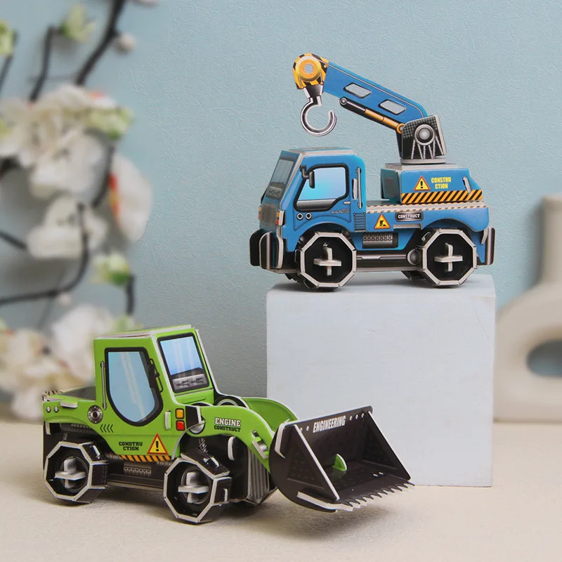 

3D jigsaw puzzle wholesale kindergarten hand DIY toy model paper children puzzle early education toys