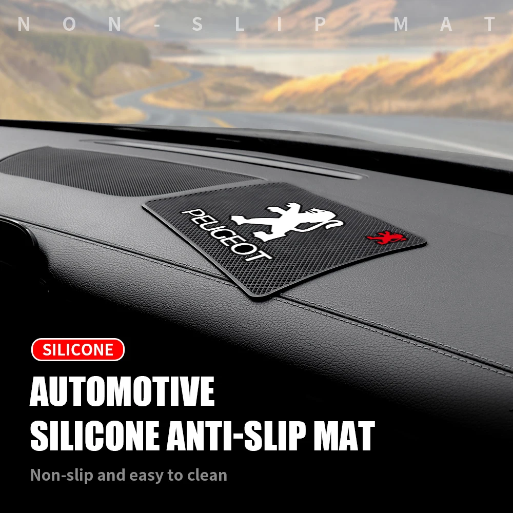 

1pcs Car Dashboard Sticky Anti-Slip Silicone Mat Phone Non-Slip Pad for Peugeot 206 308 3008 208 307 207 407 2008 508 5008 etc