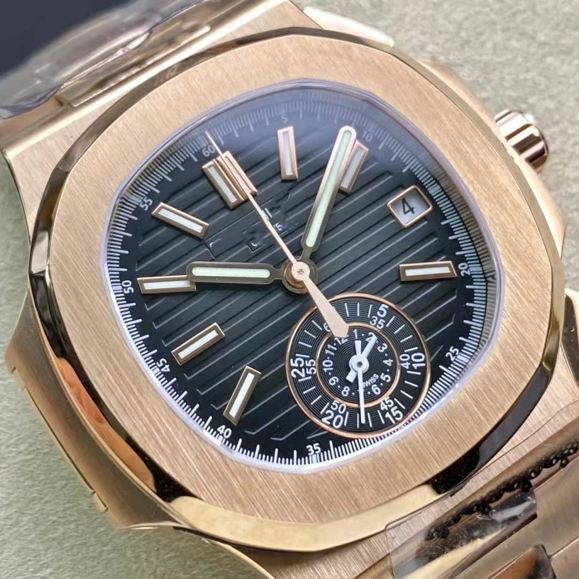 

Free shipping 3K factory 18K rose gold men machinery automatic watch