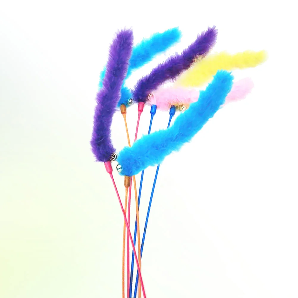 

Cat Toy Toys Wand Kitten Interactive Teaser String Stick Teasing Plush Chaser Supplies Charmer