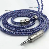 8 core headphone earphone cable a2dc qdc ie80 ie400 im ipxue6 live mmcx 0 78 2pin 2 54 43 5mm type c lighting for iphone